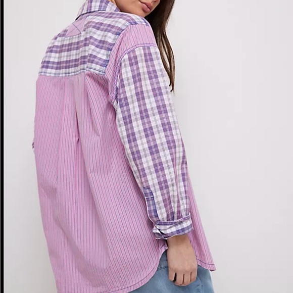 Free People We The Free Montauk Gingham Button-Up Shirt - Picture 2 of 10